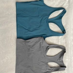 Turquoise and grey pair
